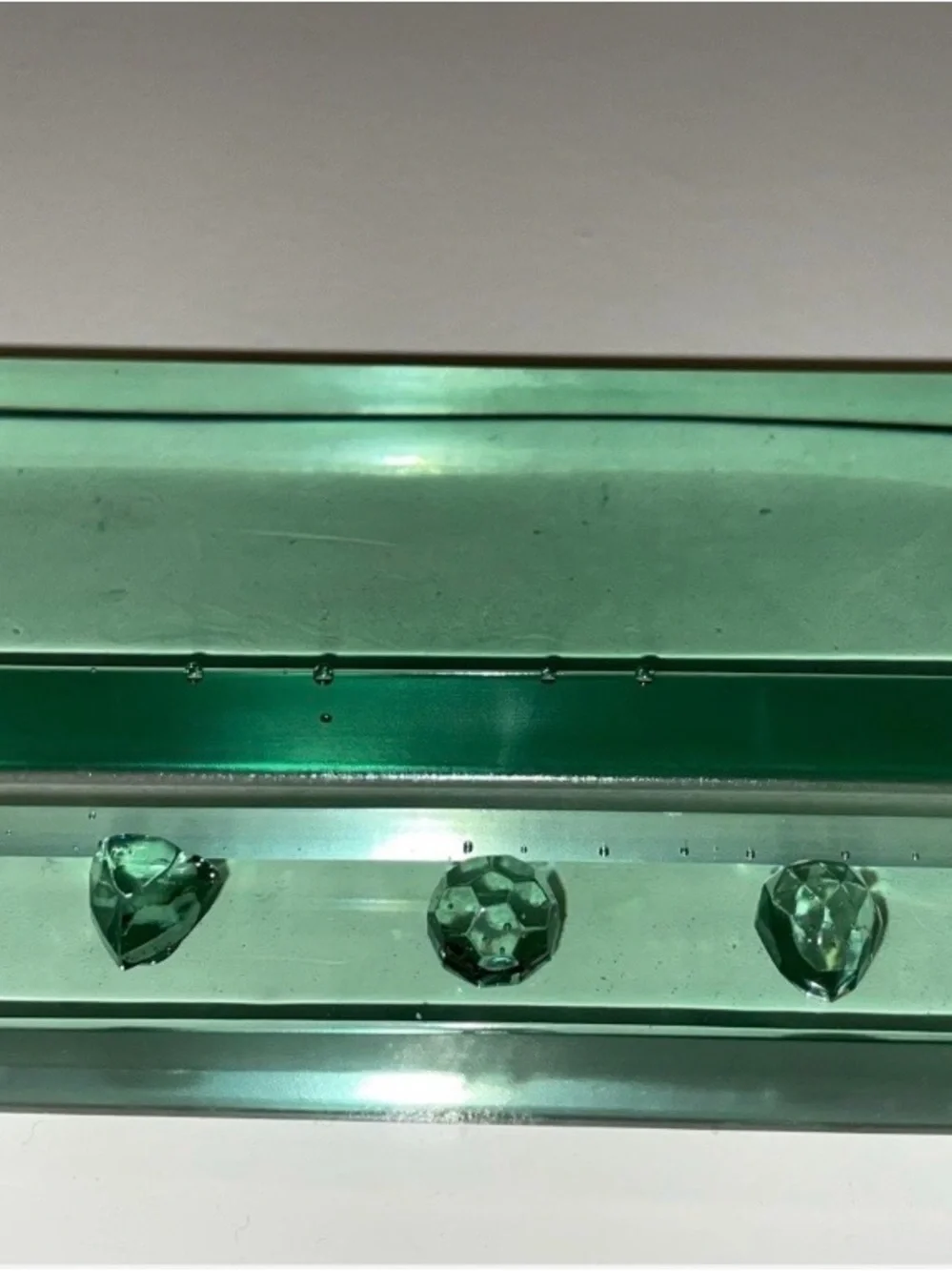 Green Gemstone Cell Phone Stand and Business Card Holder